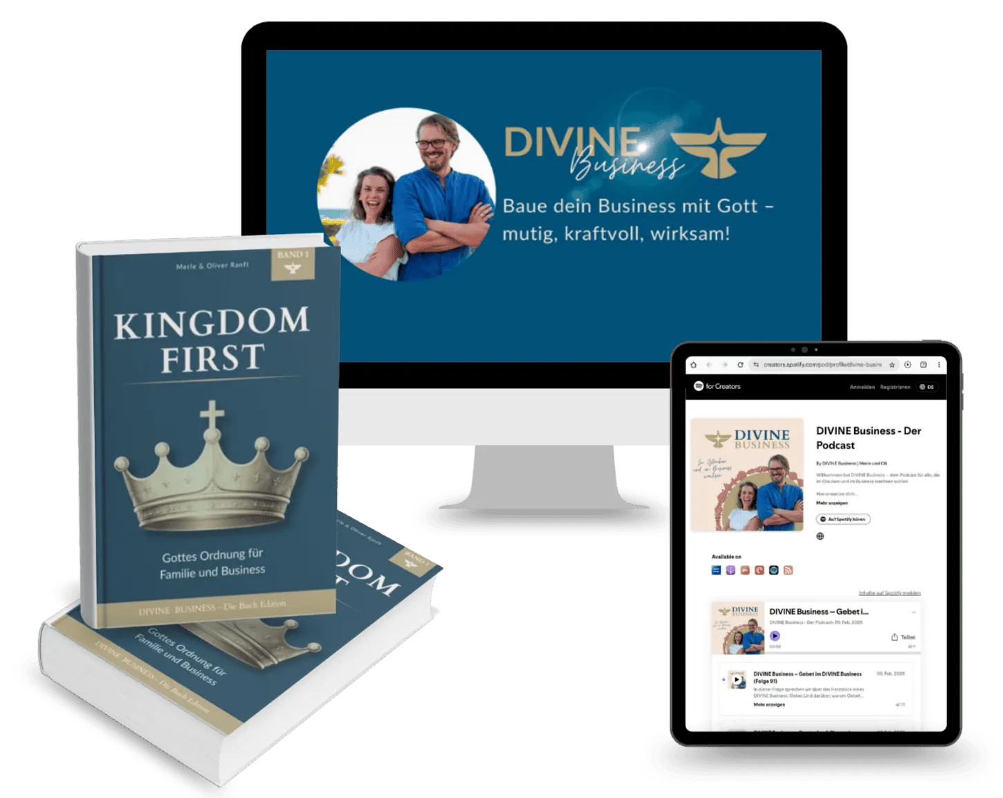 DIVINE Business Buch, Community und Podcast im Überblick