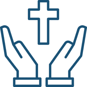 Betende Hände als Symbol für die Beziehung zu Jesus